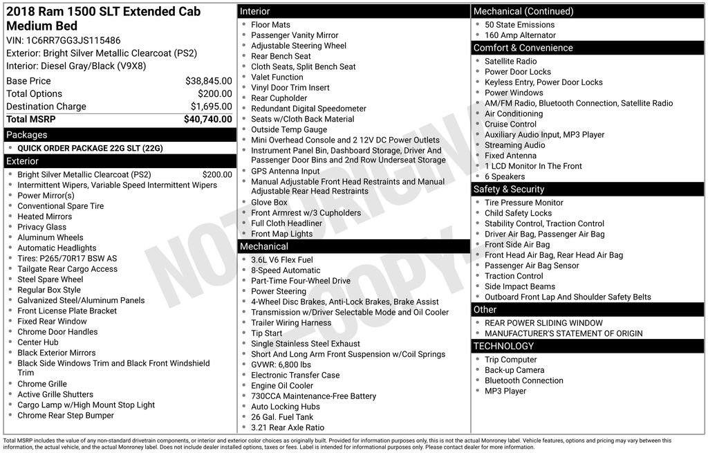 Used 2018 RAM 1500 Classic SLT image 2