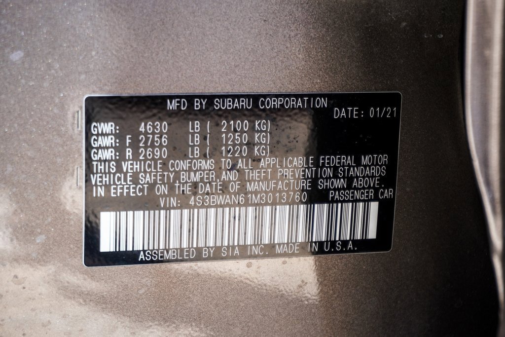 Used 2021 Subaru Legacy Limited w/ Popular Package #2 image 48