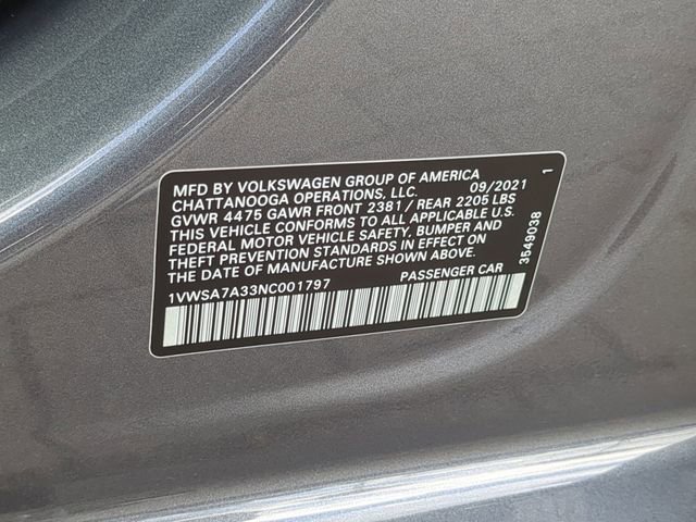 Certified 2022 Volkswagen Passat 2.0T SE FWD image 34