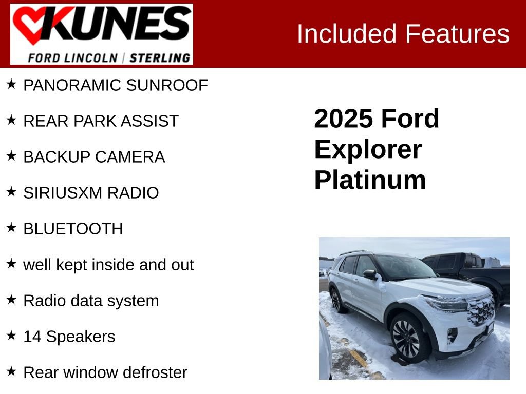 Used 2025 Ford Explorer Platinum w/ Ultimate Package image 3