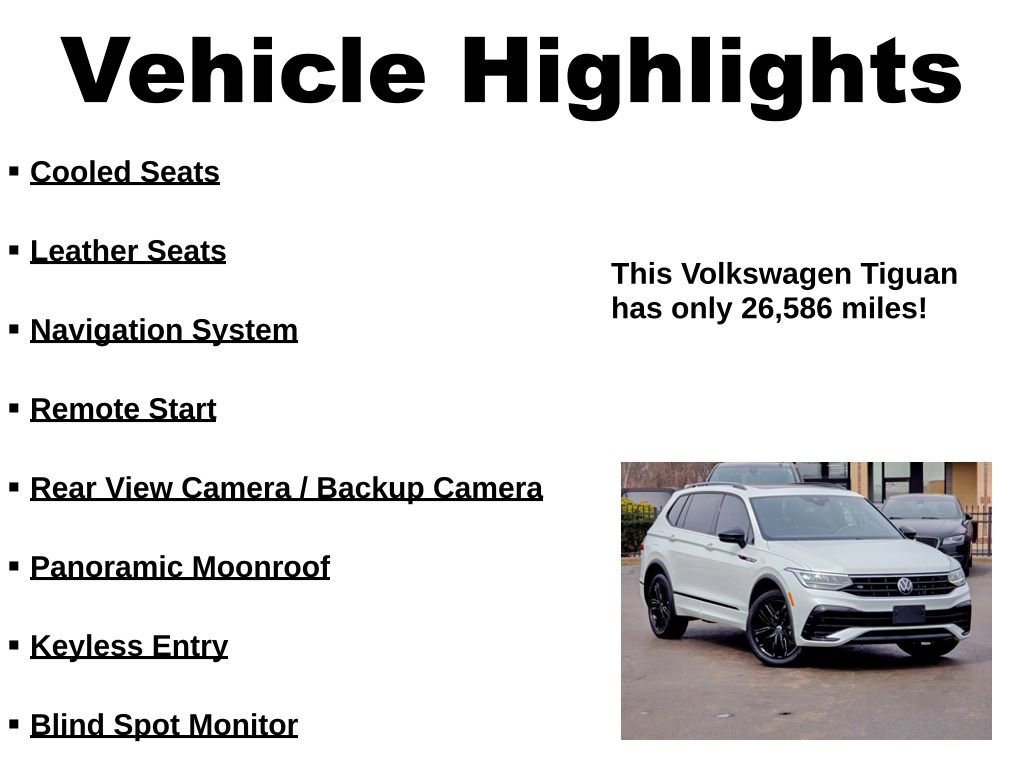 Used 2022 Volkswagen Tiguan SE R-Line AWD/4WD image 37