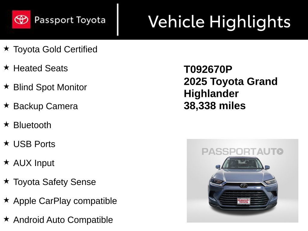 Certified 2025 Toyota Grand Highlander AWD image 13