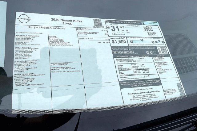 New 2026 Nissan Kicks S FWD image 20