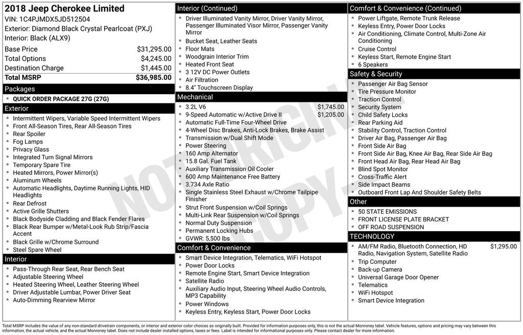 Used 2018 Jeep Cherokee Limited image 36