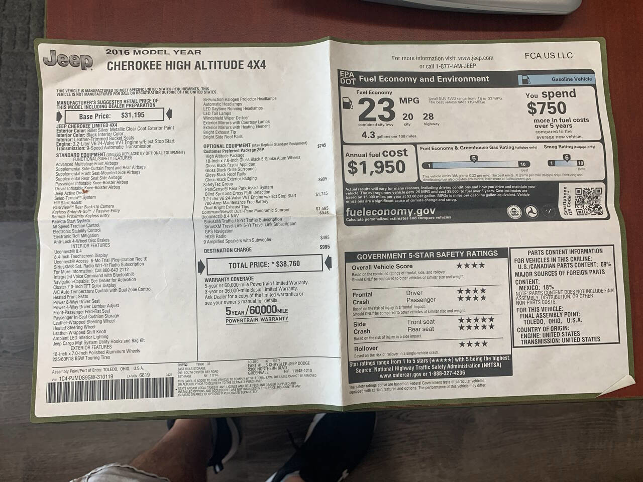 Used 2016 Jeep Cherokee High Altitude image 28
