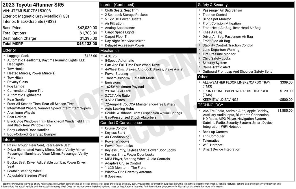 Used 2023 Toyota 4Runner SR5 image 6