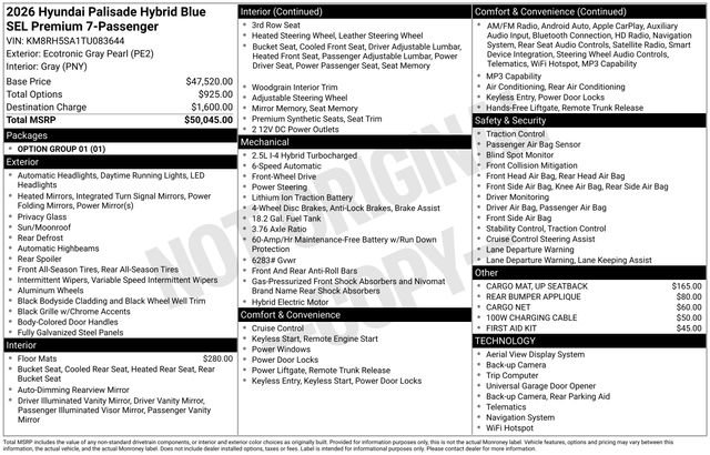 New 2026 Hyundai Palisade SEL Premium FWD image 12