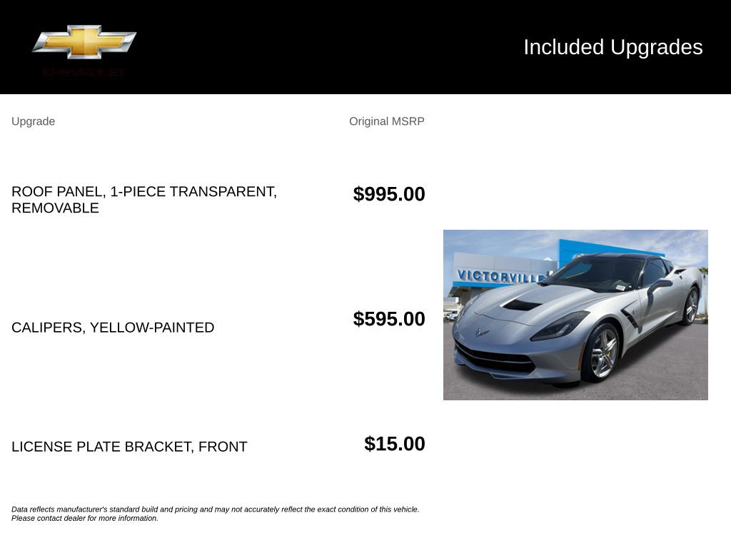Used 2016 Chevrolet Corvette Stingray Coupe RWD image 2