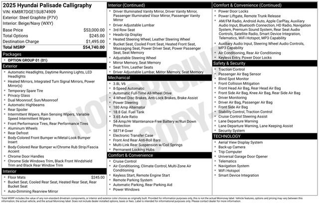 Used 2025 Hyundai Palisade Calligraphy AWD/4WD image 39