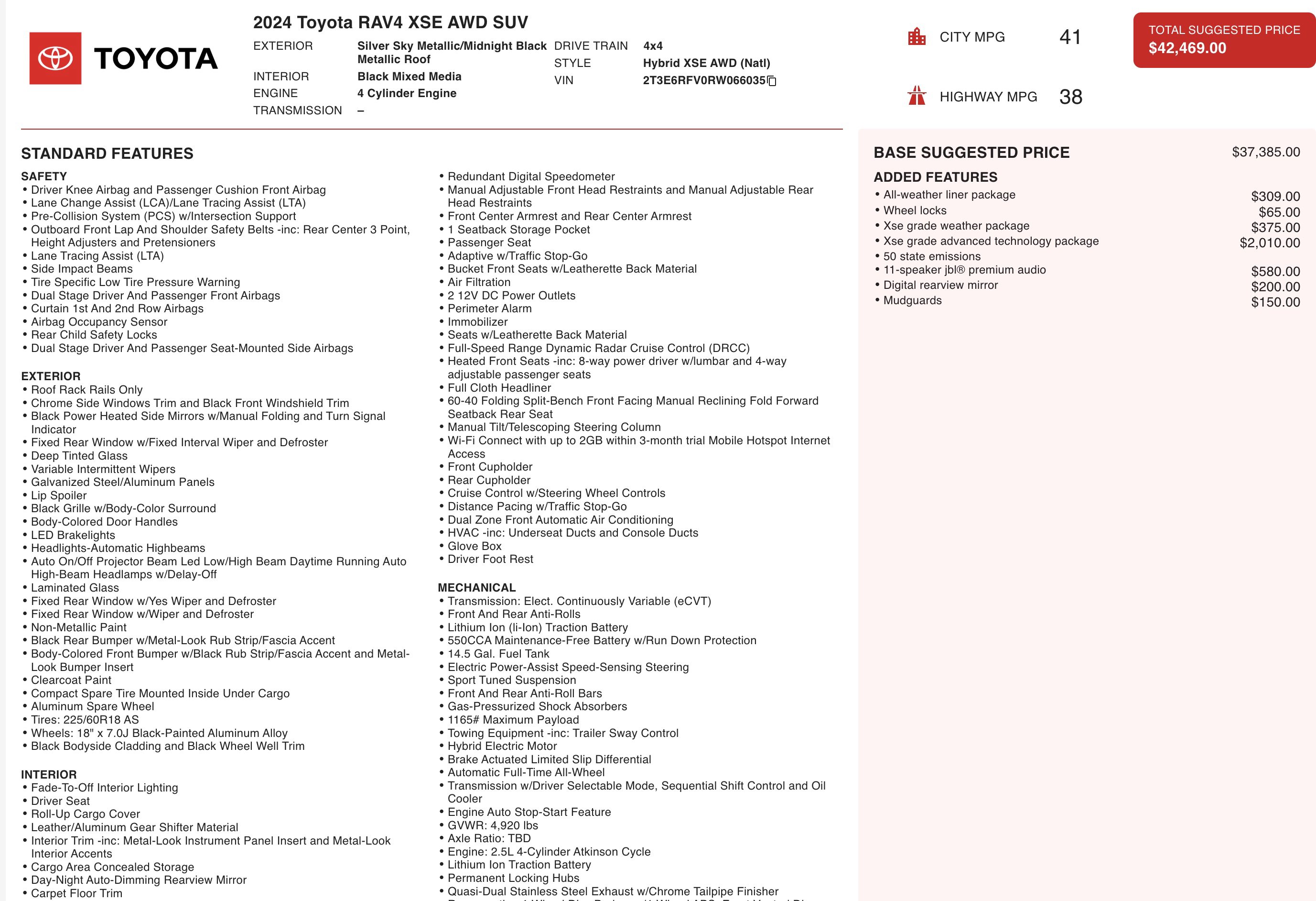 Used 2024 Toyota RAV4 XSE w/ Advanced Technology Package image 5