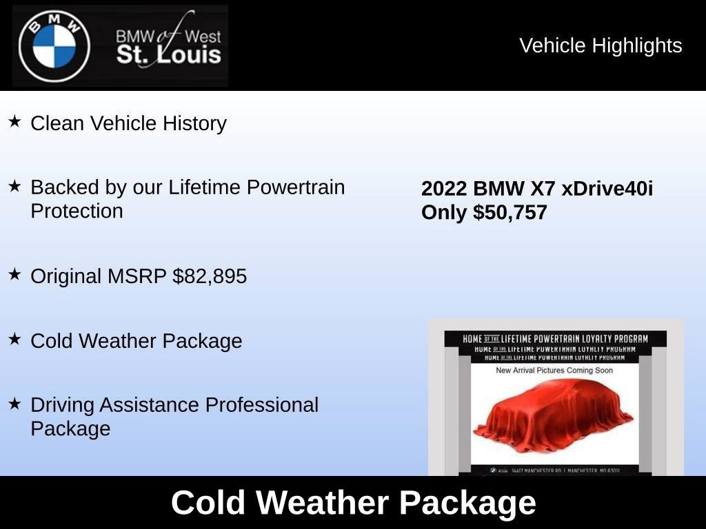 Used 2022 BMW X7 xDrive40i w/ Premium Package image 10