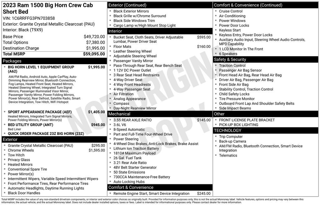 Used 2023 RAM 1500 Big Horn AWD/4WD image 3