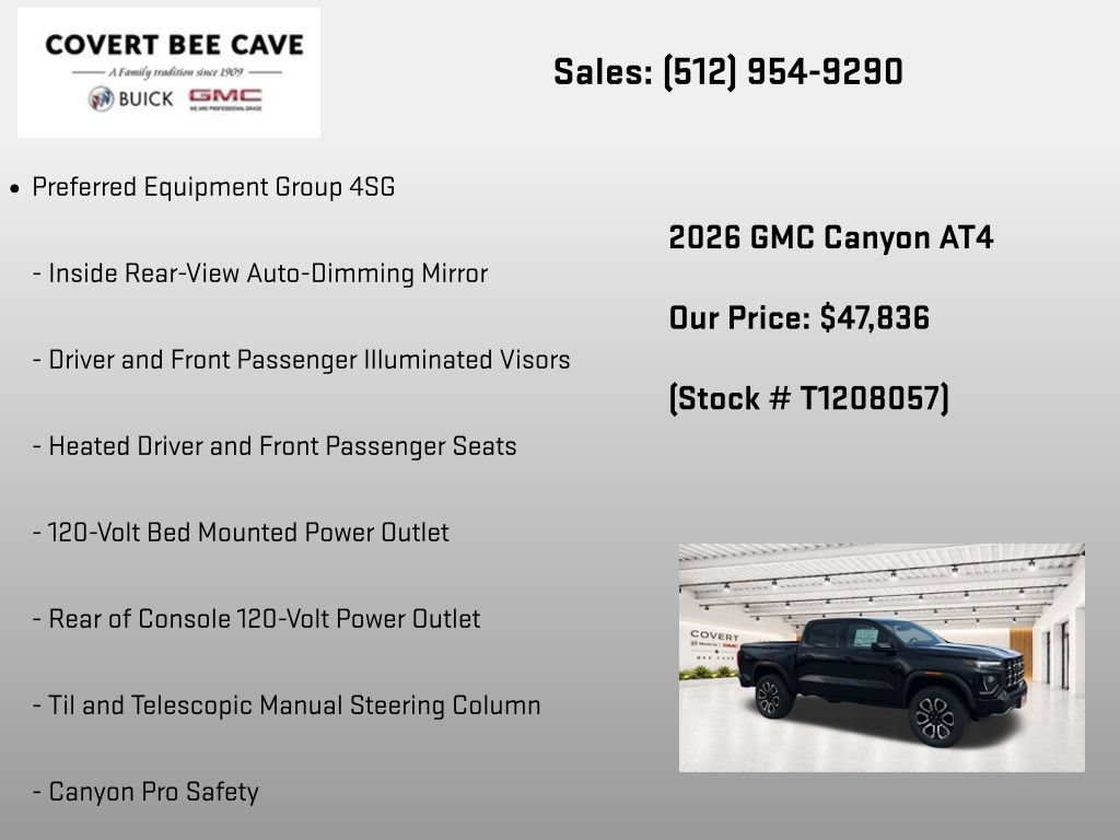 New 2026 GMC Canyon AT4 w/ Nightfall Essentials Package AWD/4WD image 12