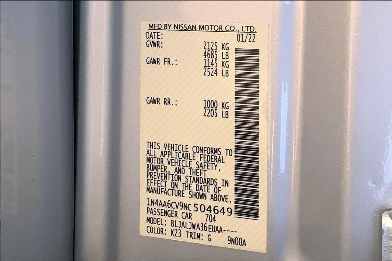 Used 2022 Nissan Maxima SV w/ Floor Mat Group FWD image 33