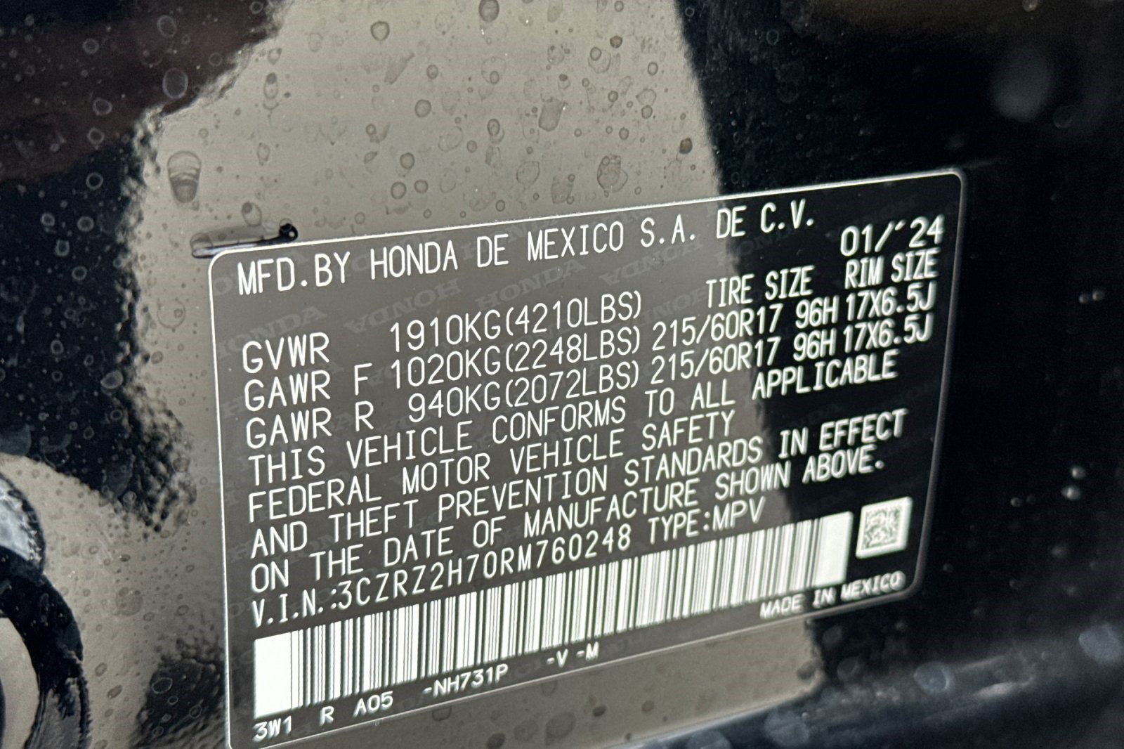 Used 2024 Honda HR-V EX-L image 26