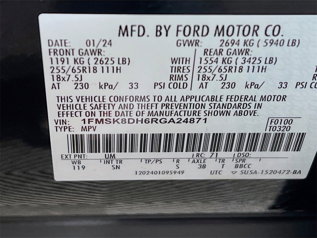 Used 2024 Ford Explorer XLT w/ Equipment Group 202A image 33