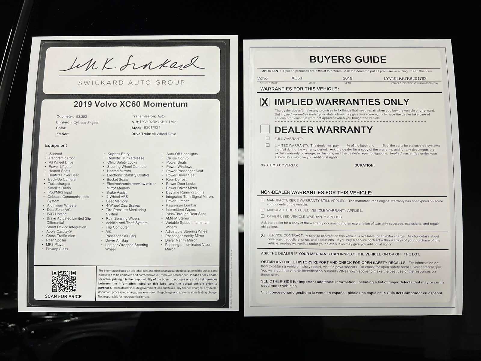 Used 2019 Volvo XC60 T5 Momentum w/ Protection Package Premier AWD/4WD image 48