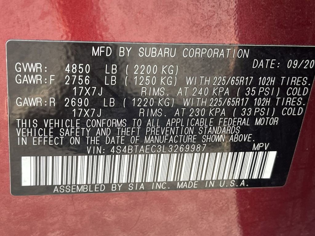 Used 2020 Subaru Outback Premium image 36