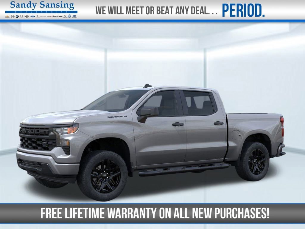 New 2026 Chevrolet Silverado 1500 Custom w/ Turbomax Blackout Package RWD image 1