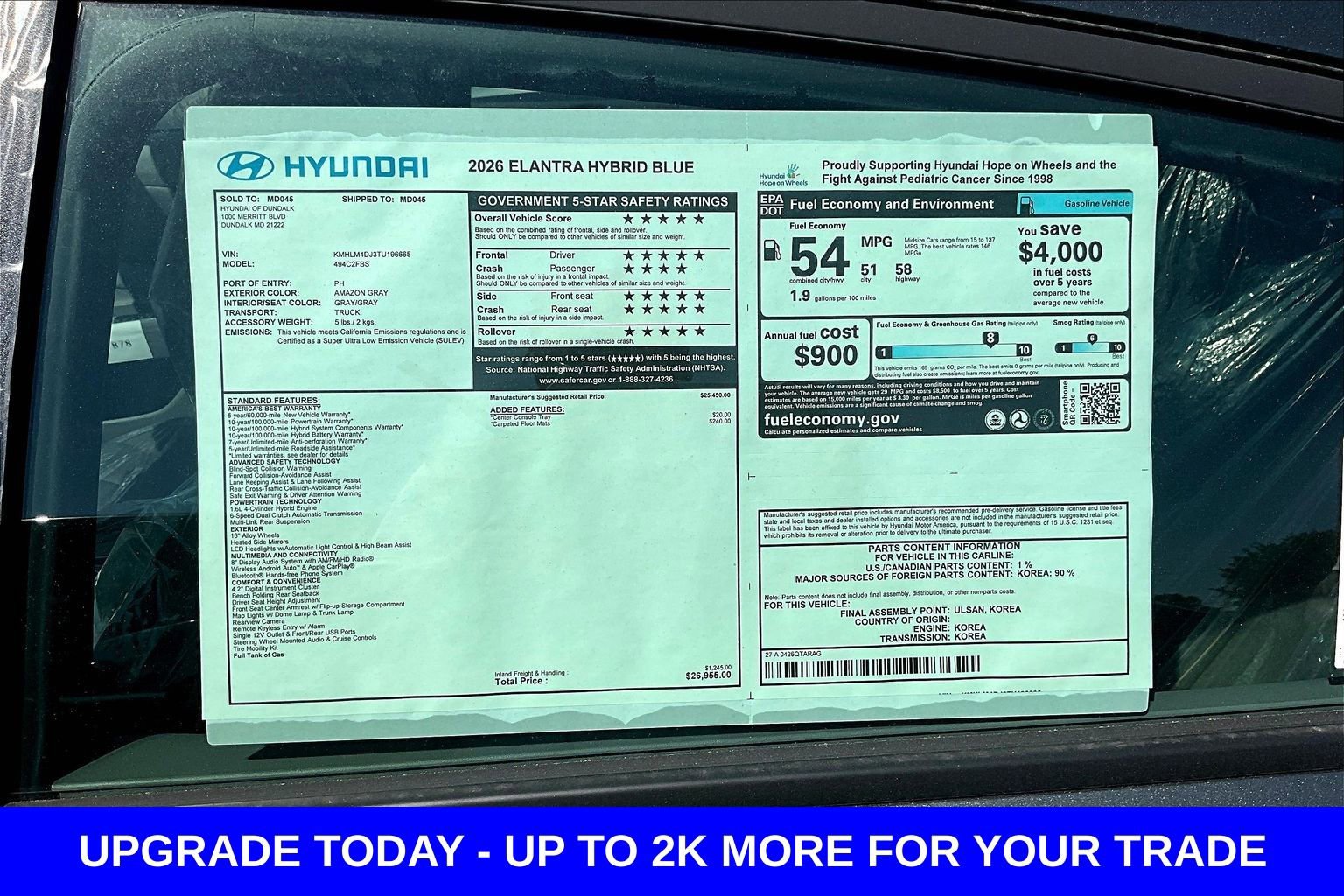 New 2026 Hyundai Elantra Hybrid FWD image 15