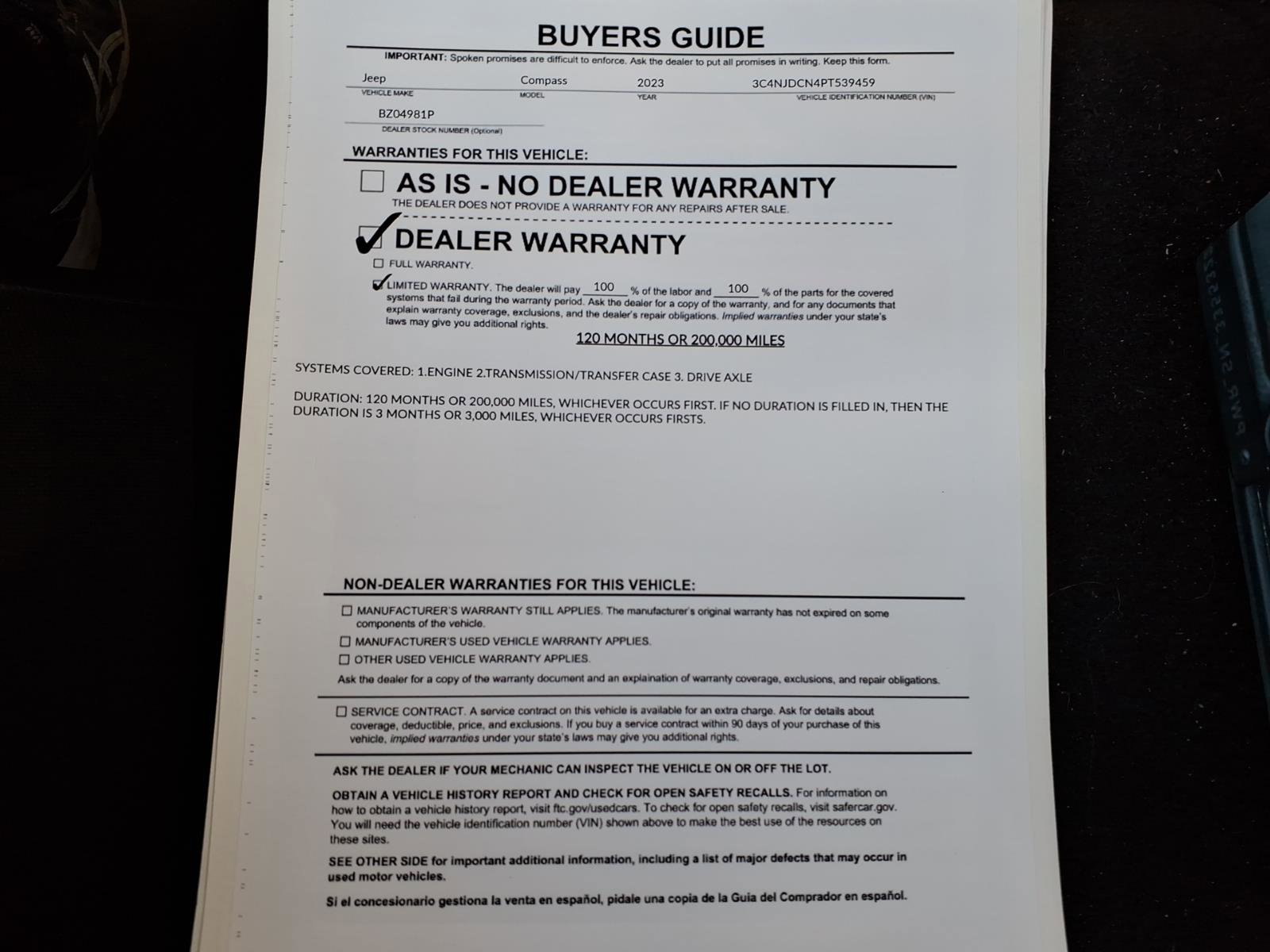 Used 2023 Jeep Compass Limited image 37