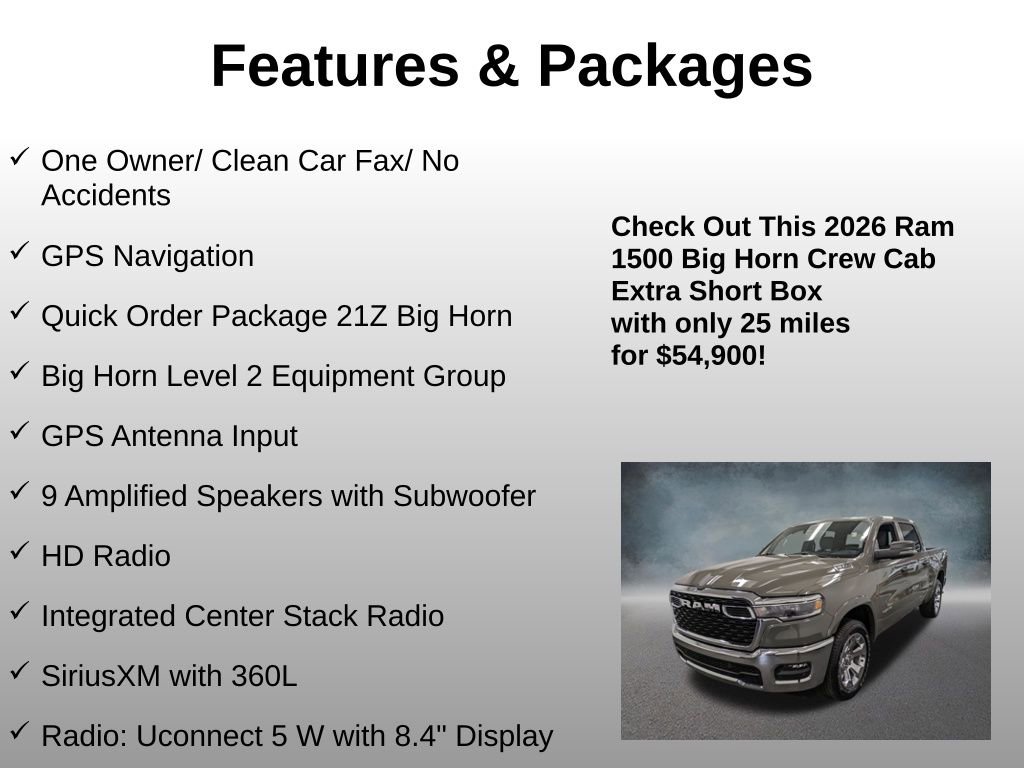 Used 2026 RAM 1500 Big Horn AWD/4WD image 4