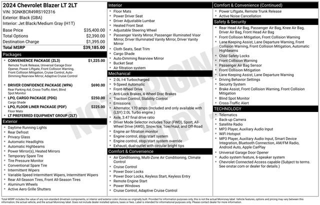 Certified 2024 Chevrolet Blazer LT w/ Convenience Package FWD image 6