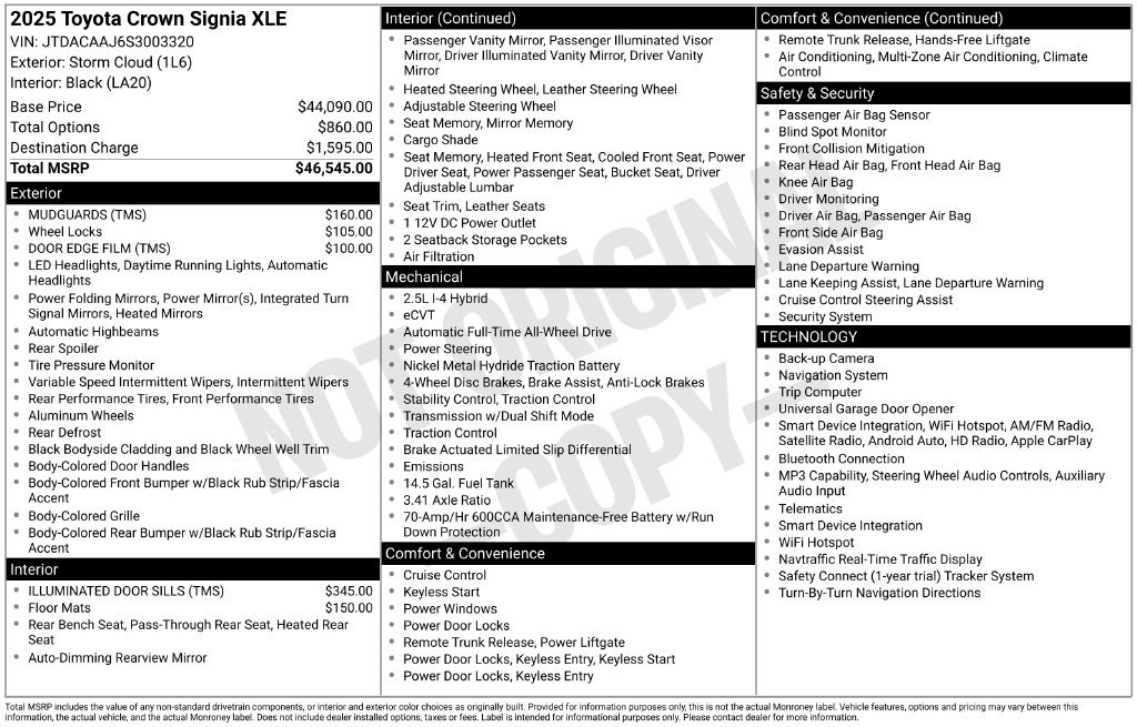 Certified 2025 Toyota Crown Signia AWD/4WD image 33