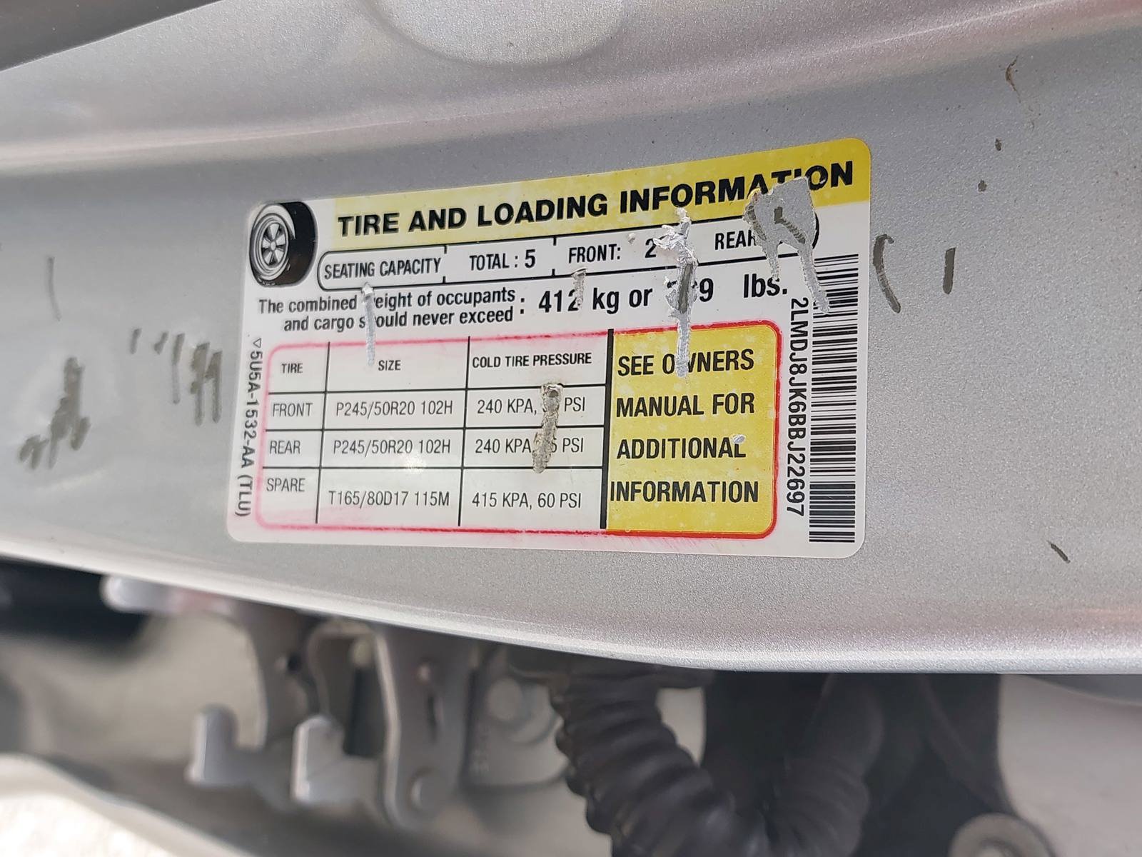 Used 2011 Lincoln MKX AWD w/ 102A Rapid Spec Order Code image 36