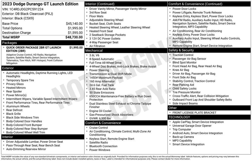 Certified 2023 Dodge Durango GT AWD/4WD image 7