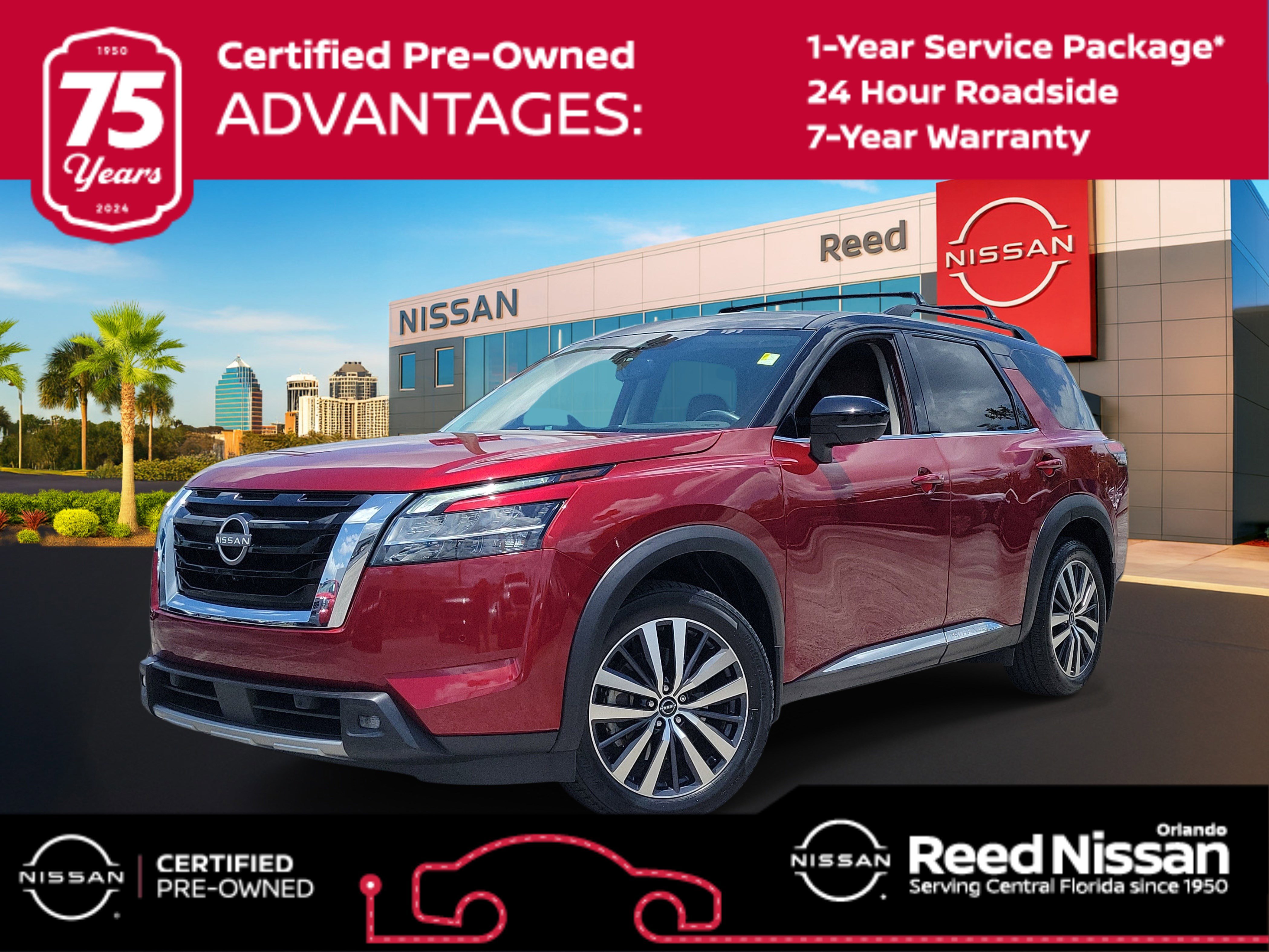 Certified 2022 Nissan Pathfinder Platinum w/ Cargo Package FWD image 1