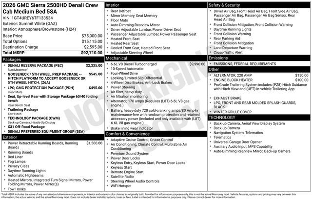 New 2026 GMC Sierra 2500 Denali w/ Denali Reserve Package image 27