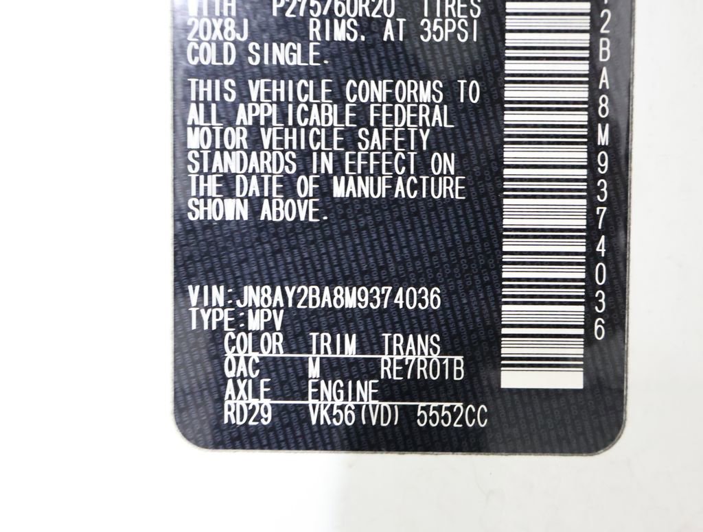 Used 2021 Nissan Armada SL w/ Captain's Chairs Package image 13