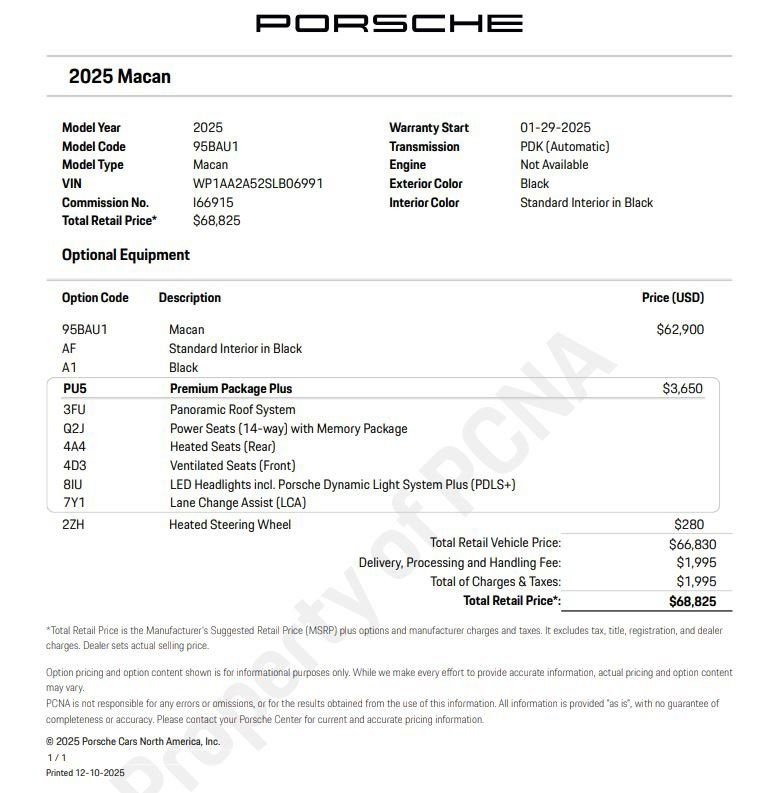 Certified 2025 Porsche Macan AWD/4WD image 6