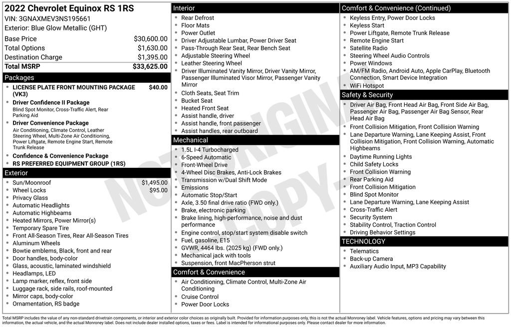 Used 2022 Chevrolet Equinox RS image 15