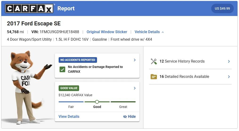 Used 2017 Ford Escape SE AWD/4WD image 2