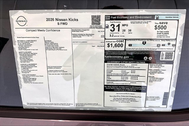 New 2026 Nissan Kicks S FWD image 34