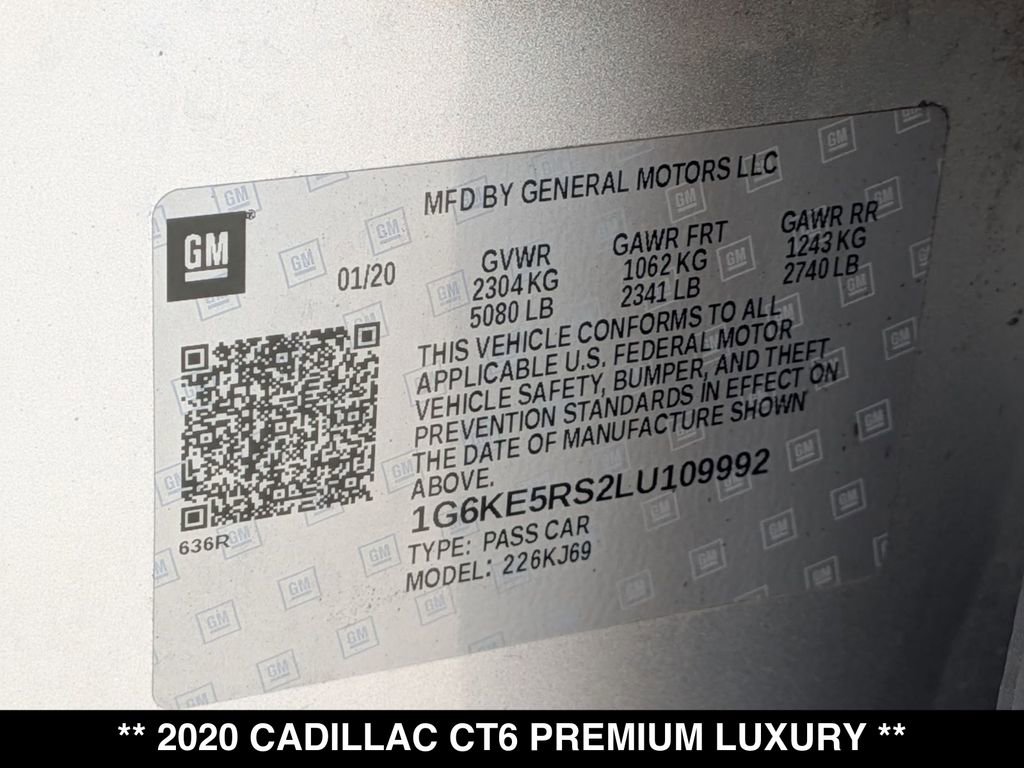 Used 2020 Cadillac CT6 Premium Luxury AWD/4WD image 30