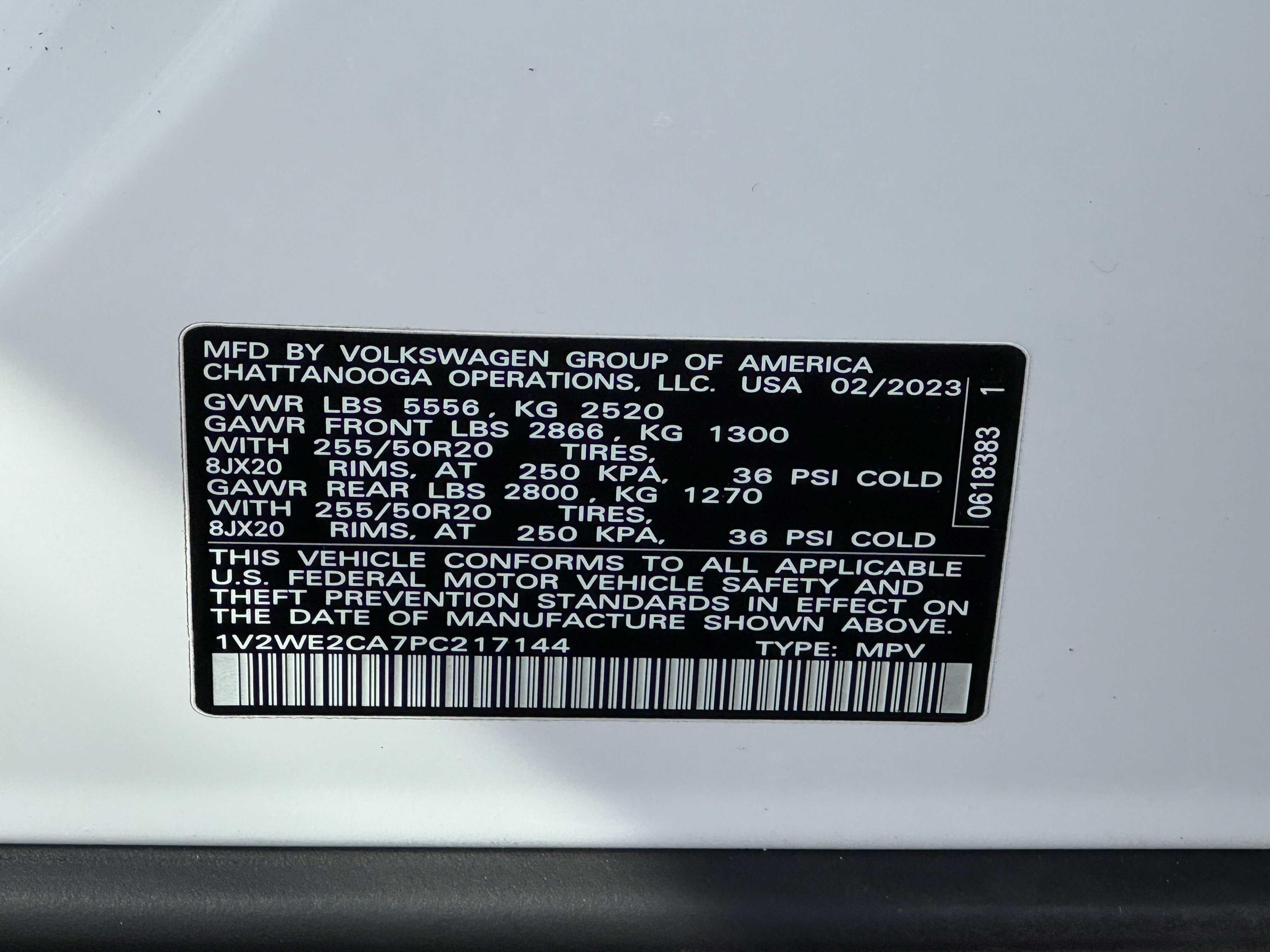 Certified 2023 Volkswagen Atlas Cross Sport SE w/ Black Wheel Package image 38