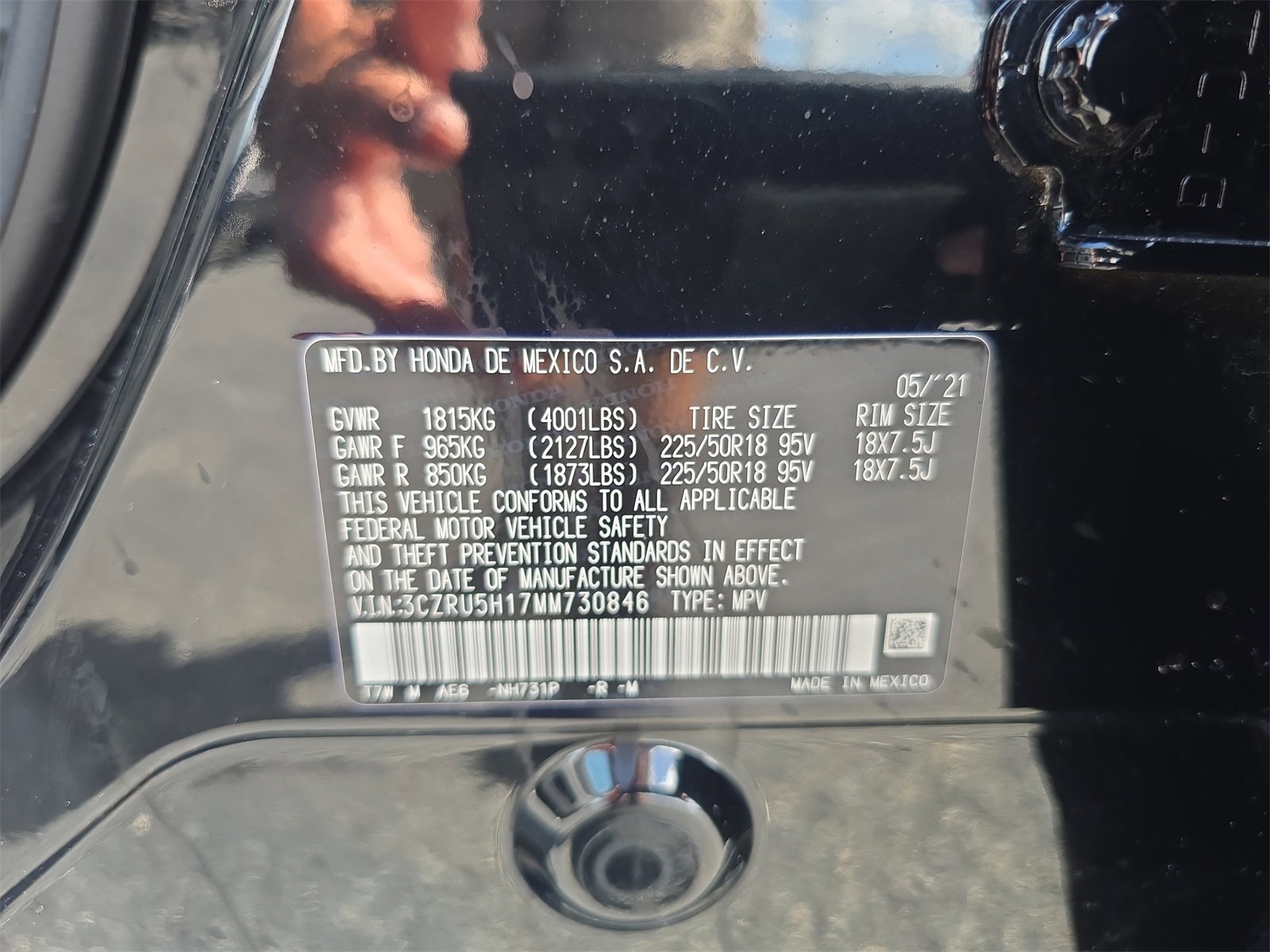Certified 2021 Honda HR-V Sport image 27