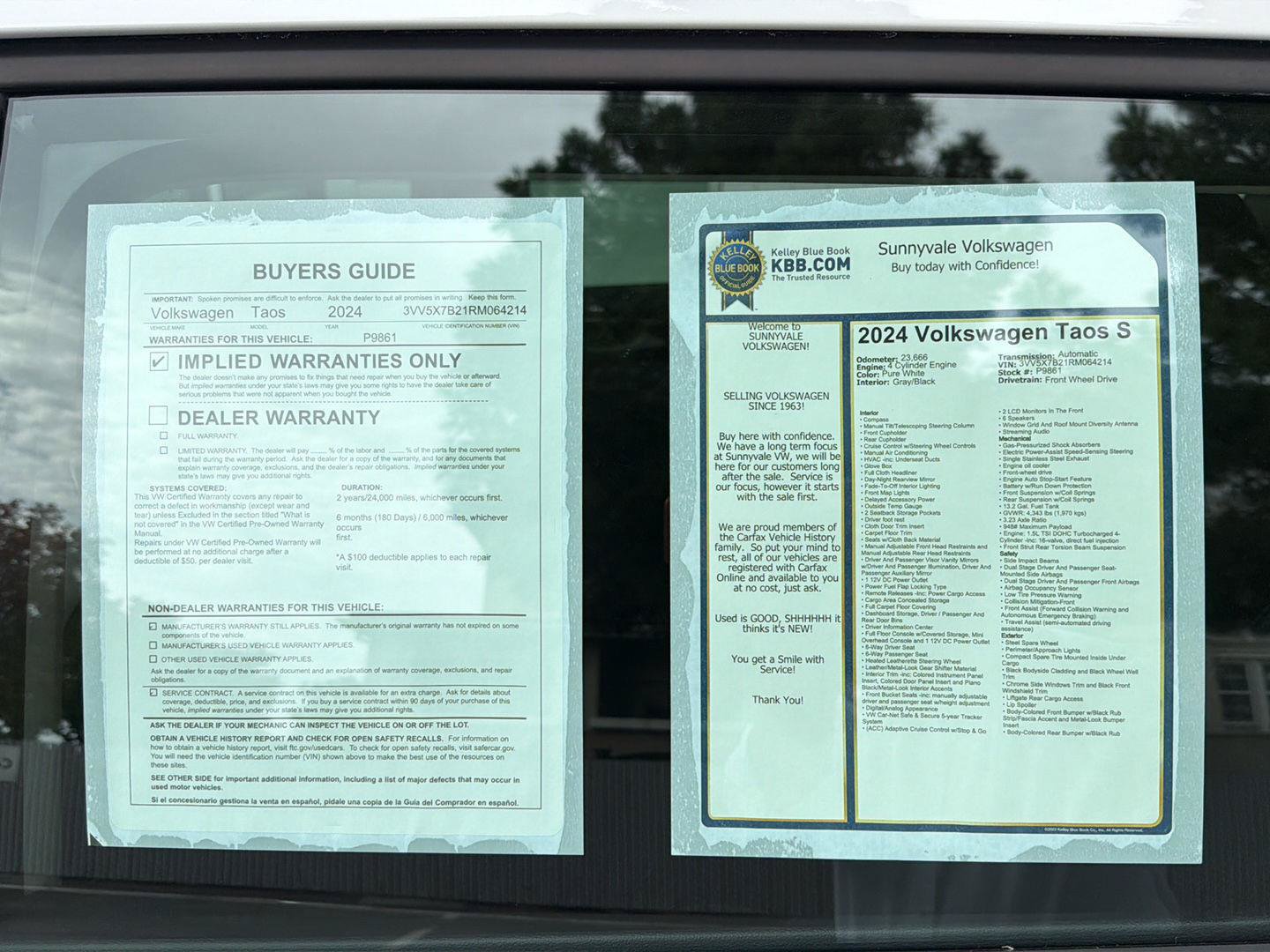Certified 2024 Volkswagen Taos S FWD image 14