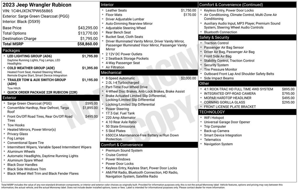 Used 2023 Jeep Wrangler Rubicon w/ LED Lighting Group image 29