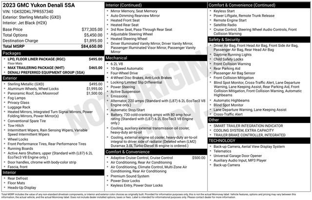 Used 2023 GMC Yukon Denali w/ LPO, Floor Liner Package image 13