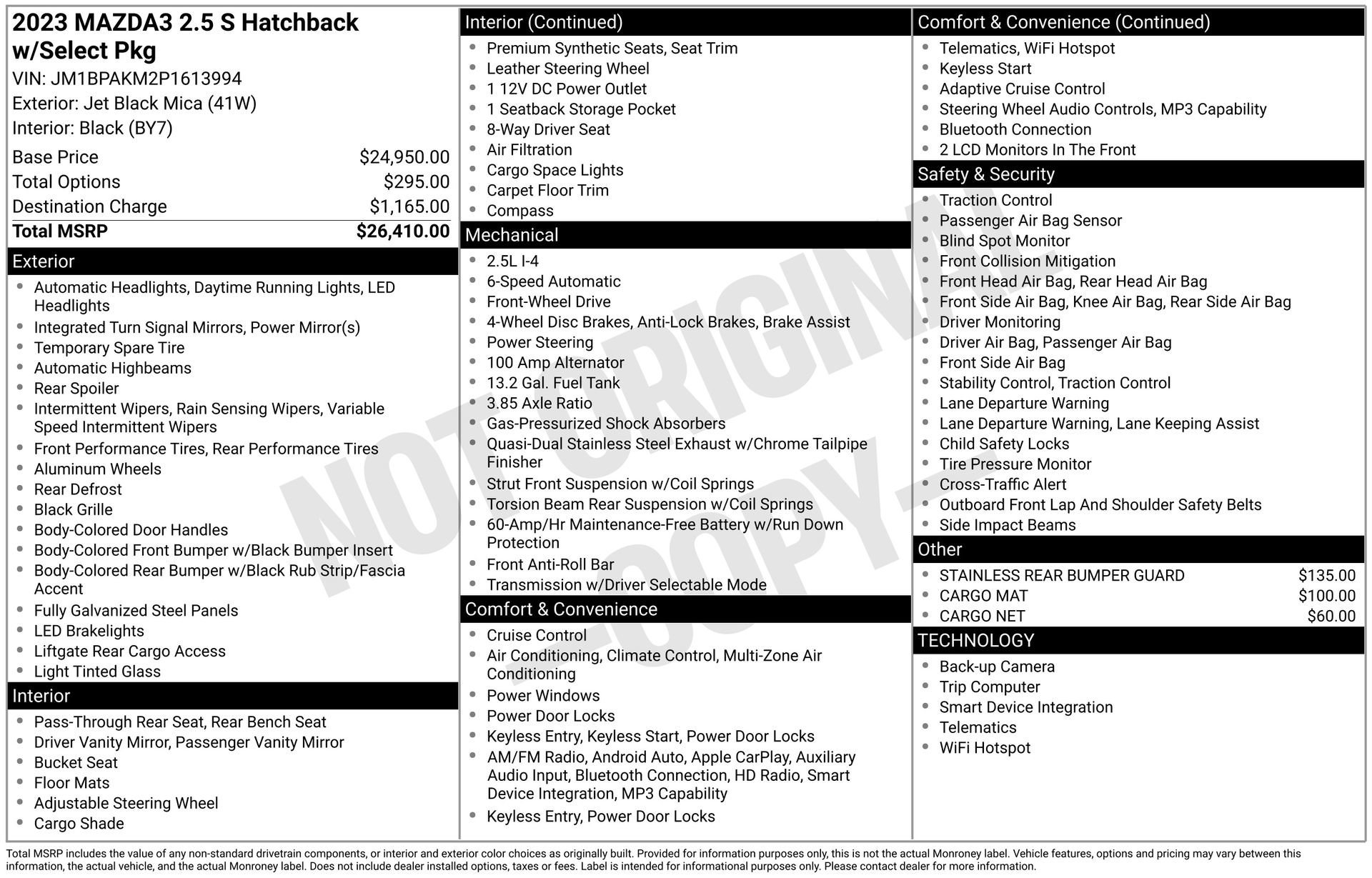 Used 2023 MAZDA MAZDA3 s image 19