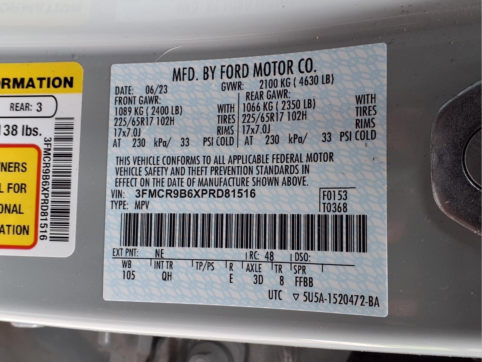 Used 2023 Ford Bronco Sport Big Bend w/ Convenience Package AWD/4WD image 23