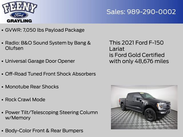 Certified 2021 Ford F150 Lariat w/ Equipment Group 502A High AWD/4WD image 28
