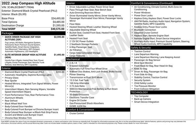 Used 2022 Jeep Compass High Altitude AWD/4WD image 6