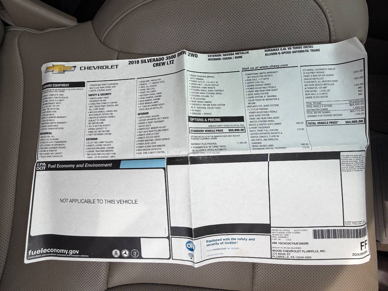 Used 2018 Chevrolet Silverado 3500 LTZ w/ Duramax Plus Package RWD image 22