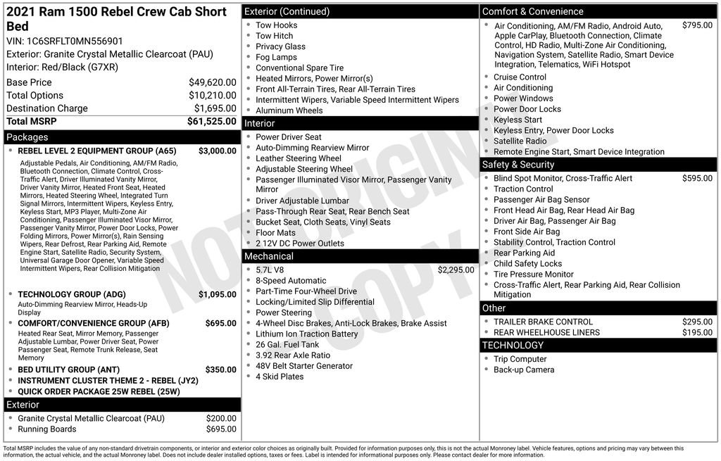 Used 2021 RAM 1500 Rebel w/ Rebel Level 2 Equipment Group image 5