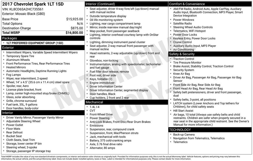 Used 2017 Chevrolet Spark LT image 29